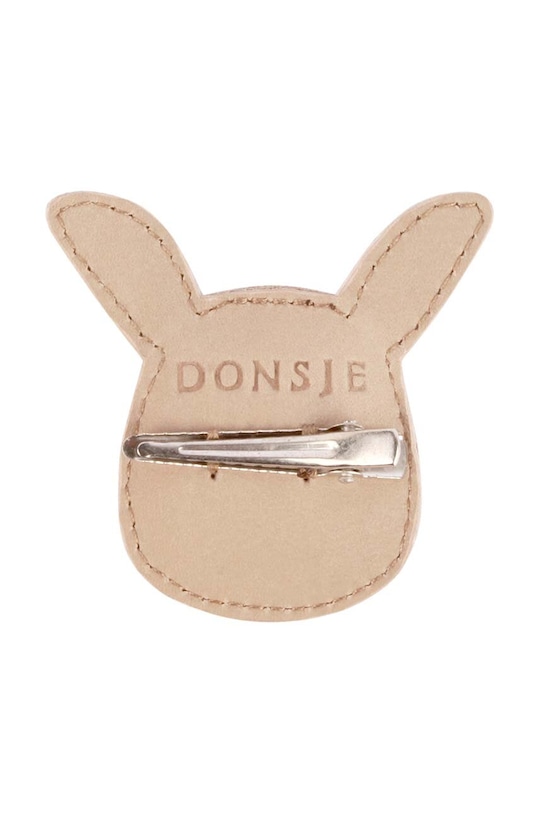 Девочка Детская заколка для волос Donsje Josy Classic Hairclip Bunny 6009002. бежевый