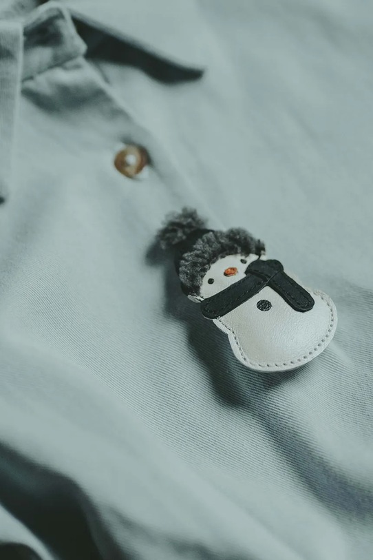 Deklice Otroška sponka za lase Donsje Wonda Hairclip Snowman 6024603 bela