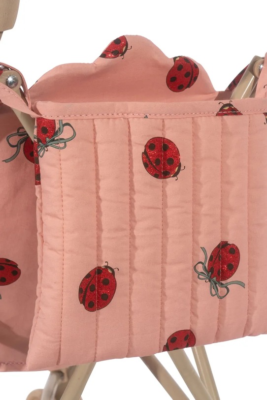 Kolica za lutke Konges Sløjd DOLL LADYBUG GLITTER STROLLER roza KS102209