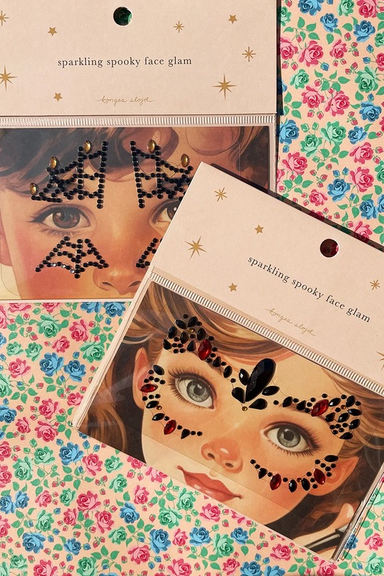 Fete Konges Sløjd autocolante de față HALLOWEEN FACE JEWELS KS102198 negru