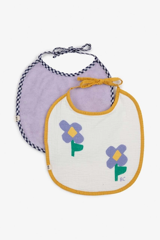 Bobo Choses śliniak niemowlęcy Pansy Flower 2-pack Produkt niemowlęcy fioletowy 224AH039