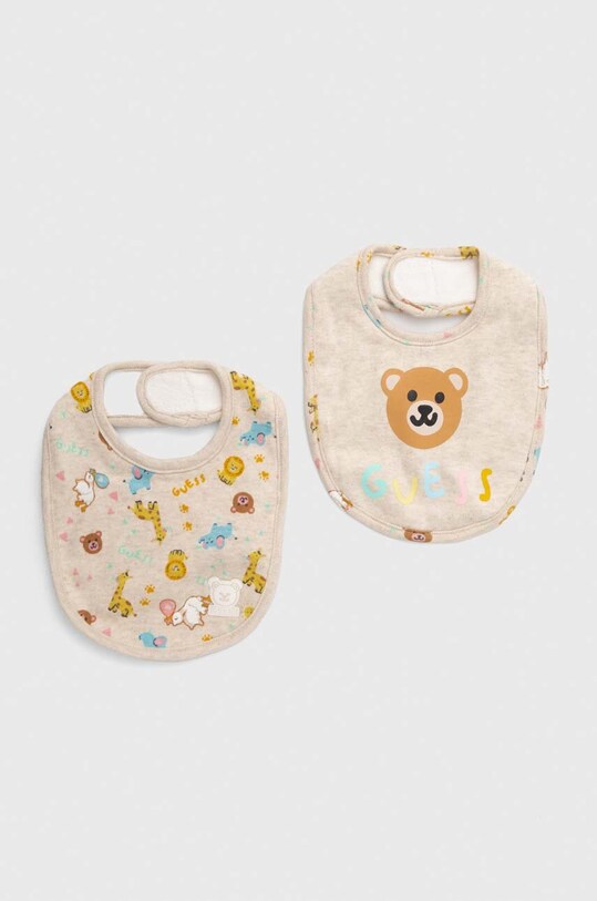 Guess śliniak niemowlęcy 2-pack 2-pack beżowy H4YZ10.KAE10.9BYH