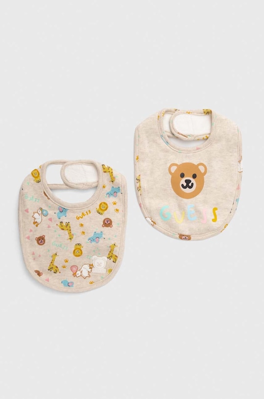 Guess śliniak niemowlęcy 2-pack 2-pack beżowy H4YZ10.KAE10.9BYH
