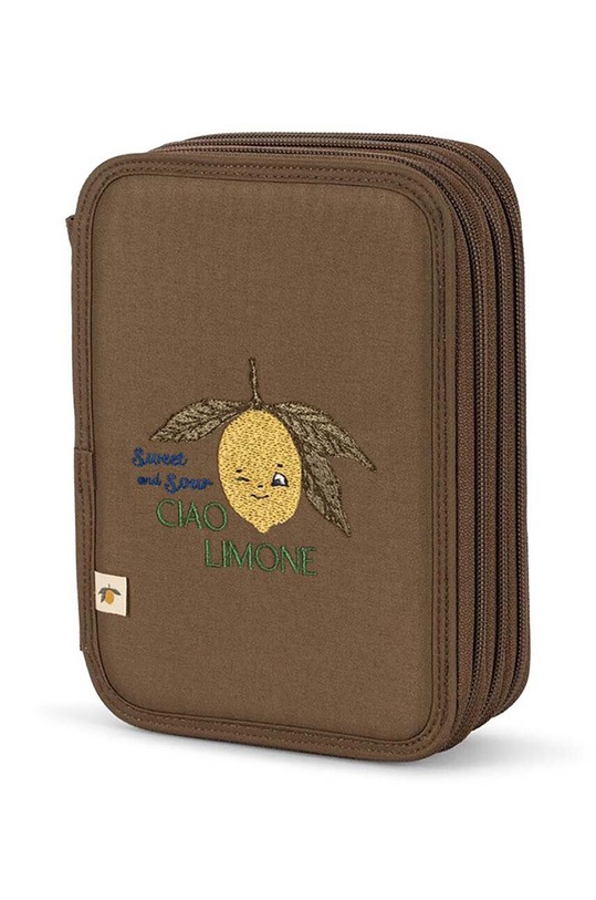 Konges Sløjd astuccio per bambini CLOVER MAXI PENCIL CASE beige KS101315