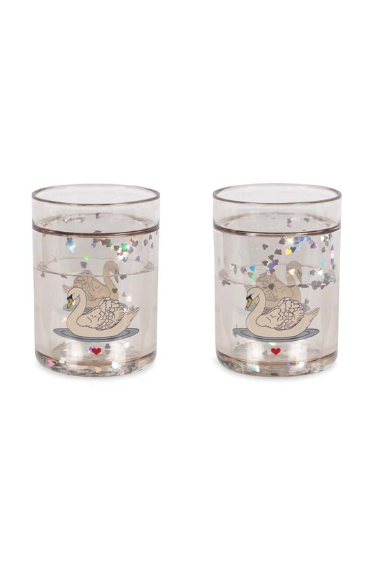 Konges Sløjd zestaw kubków 2 PACK GLITTER CUPS 2-pack beżowy KS101357