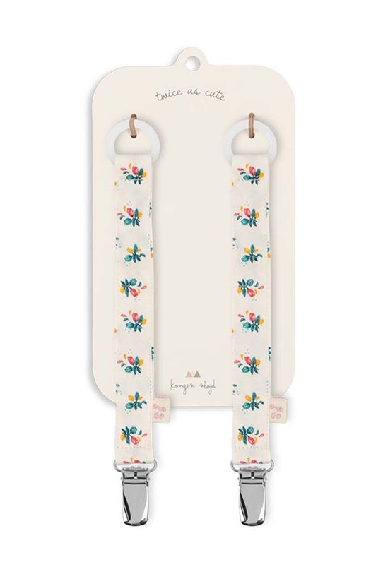 Konges Sløjd zawieszka do smoczka 2 PACK PACIFIER STRAP 2-pack KS101362 beżowy AW24