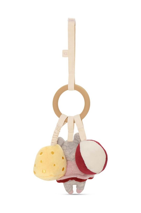 Chłopiec Konges Sløjd zawieszka niemowlęca ACTIVITY RING MOUSE KS101382 szary