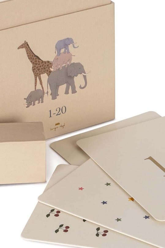 Konges Sløjd cărți educative CARDBOARD LEARNING CARDS FSC KS101449 bej AW24