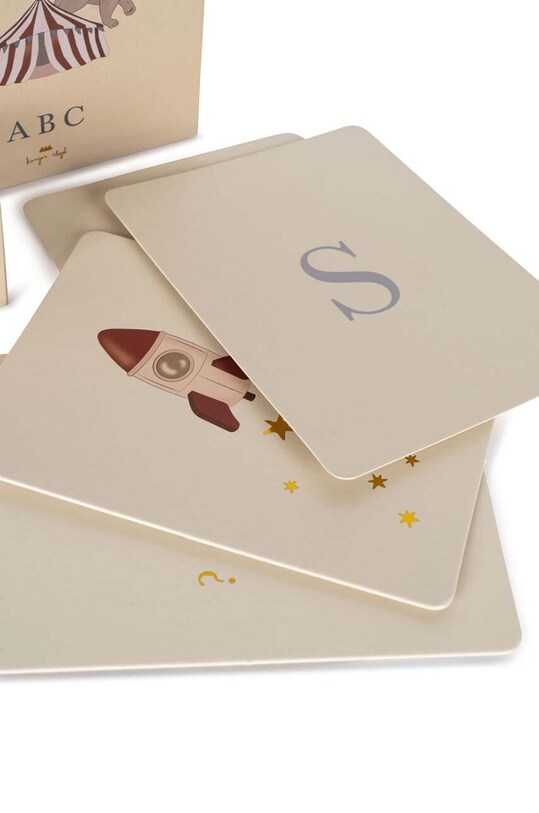 Konges Sløjd cărți educative CARDBOARD LEARNING CARDS FSC KS101449 bej AW24