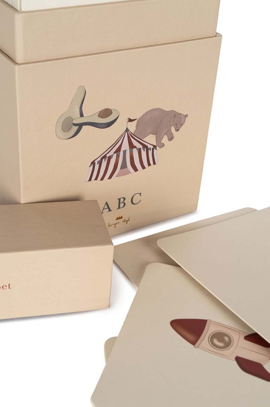 Băieți Konges Sløjd cărți educative CARDBOARD LEARNING CARDS FSC KS101449 bej