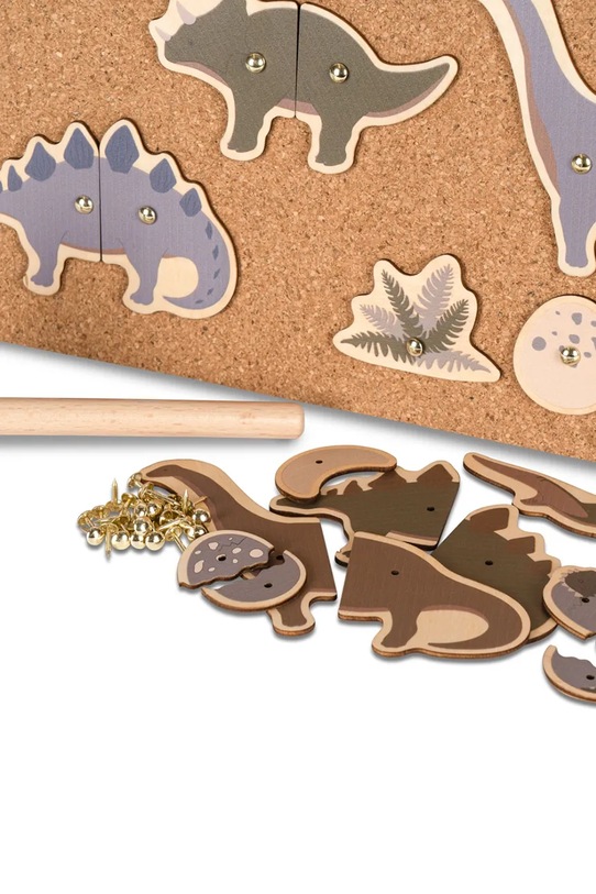 Konges Sløjd jucărie pentru copii CORK HAMMER GAME DINO FSC maro KS101466