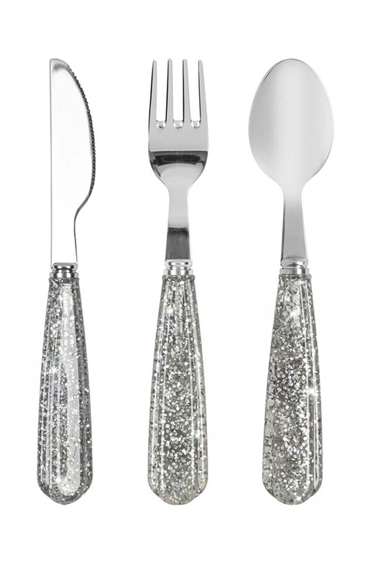 Sada příborů pro děti Konges Sløjd GLITTER CUTLERY modrá KS101531