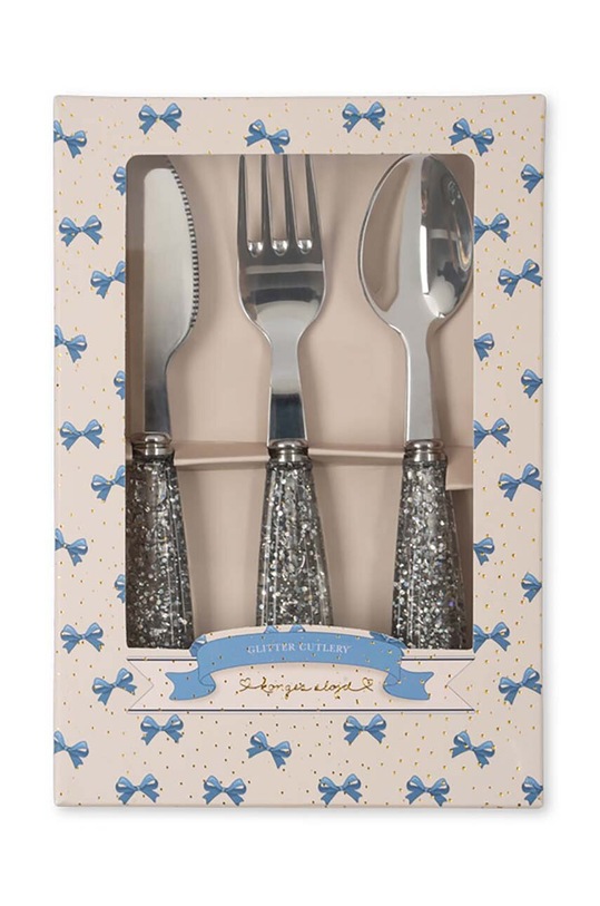 Sada příborů pro děti Konges Sløjd GLITTER CUTLERY KS101531 modrá AW24