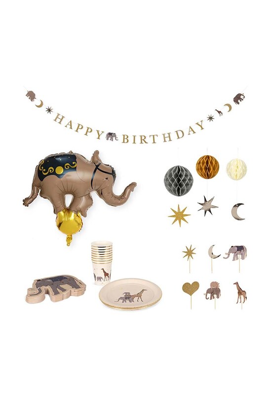 Konges Sløjd set de accesorii pentru ziua de nastere SAFARI KIT FSC bej KS101657