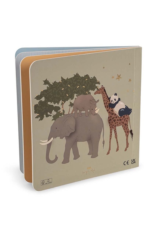 Konges Sløjd carte de activități pentru copii TOUCH AND FEEL BOOK SAFARI FSC KS101711 bej