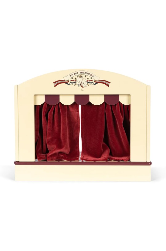 Ξύλινο θέατρο Konges Sløjd WOODEN PUPPET THEATER FSC κόκκινο KS101749