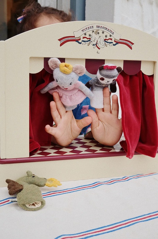 Ξύλινο θέατρο Konges Sløjd WOODEN PUPPET THEATER FSC KS101749 κόκκινο
