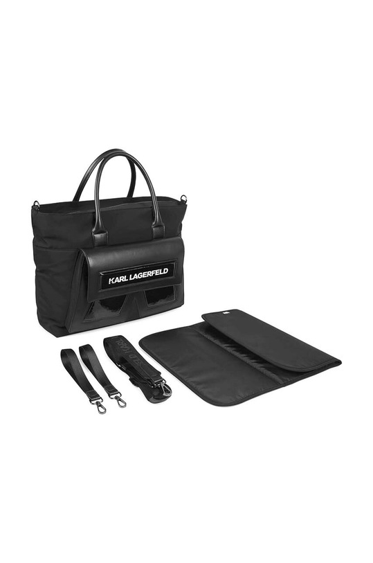 Karl Lagerfeld geanta pentru carucior cu saltea de infasat negru Z30328.