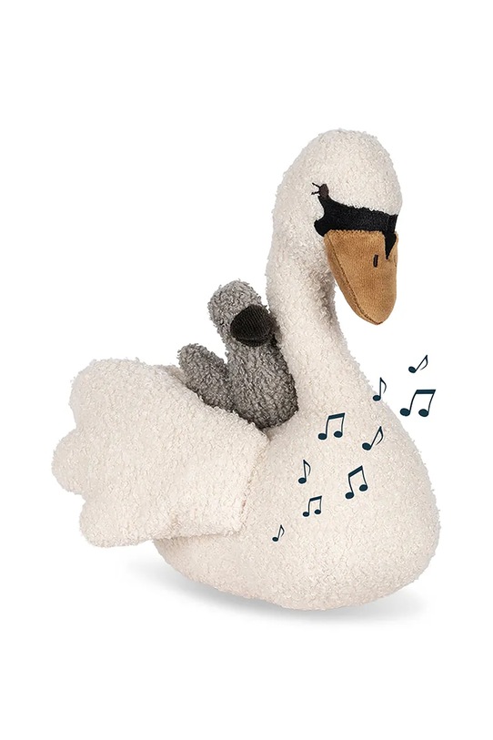 CHLAPEC Dětská hrací hračka Konges Sløjd ACTIVITY MUSIC SWAN KS101882 bílá
