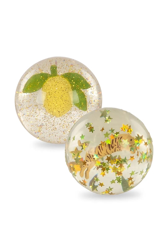 Gumové loptičky Konges Sløjd BOUNCING BALL SETS 2-pak 2-pak žltá KS101903