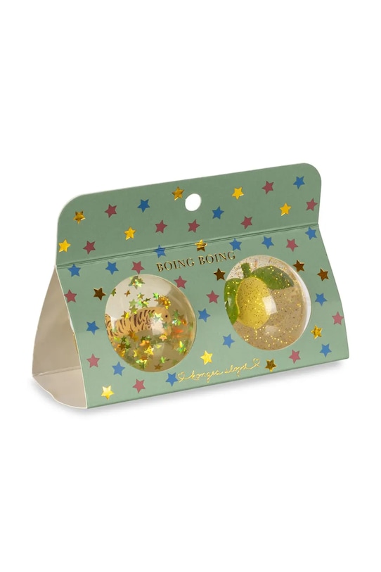 Gumové loptičky Konges Sløjd BOUNCING BALL SETS 2-pak KS101903 žltá AW24