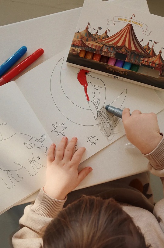 Omalovánky Konges Sløjd GEL CRAYONS & DRAWING PAD FSC KS101963