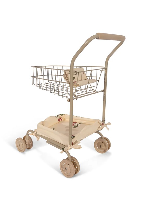 Dječaci Kolica za lutke Konges Sløjd KIDS SHOPPING CART KS102012 bež