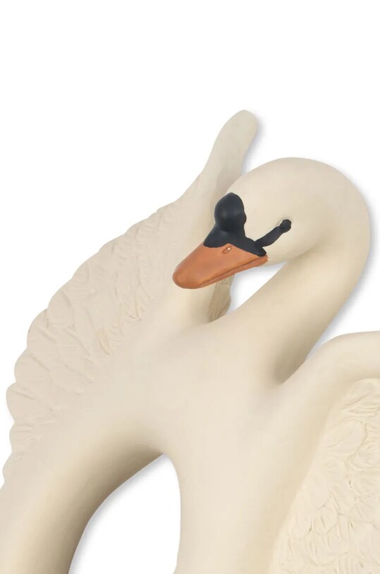 Konges Sløjd dințisor pentru bebelusi TEETHER SWAN alb KS102123