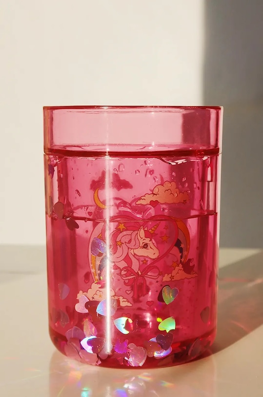 Sada hrnků Konges Sløjd 2 PACK GLITTER CUPS 2-pack růžová KS101851