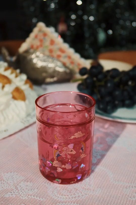 Sada hrnků Konges Sløjd 2 PACK GLITTER CUPS 2-pack růžová KS101851