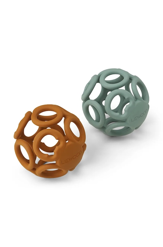 Βρεφικά δοντάκια Liewood Jasmin teether ball 2-pack 2-pack 2-pack τιρκουάζ LW12943
