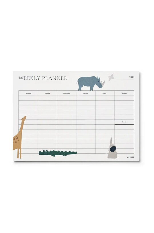 Εβδομαδιαίο ημερολόγιο Liewood Kirby weekly planner λευκό LW17911