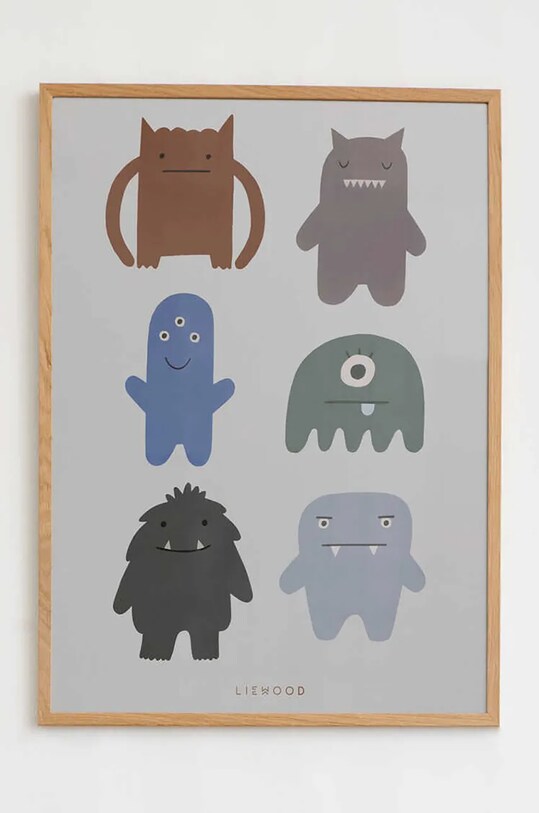 Плакат Liewood Beverly Poster LW17917 серый AW24