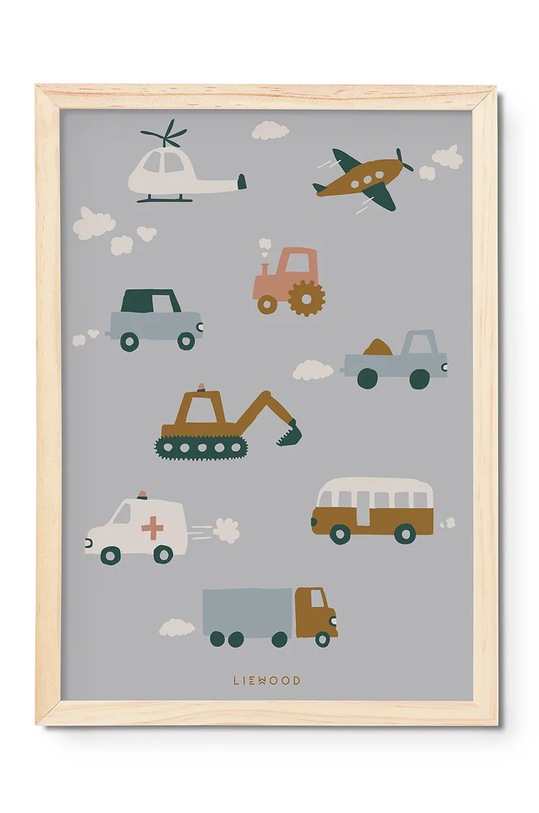 Плакат Liewood Beverly Poster LW17917 сірий AW24