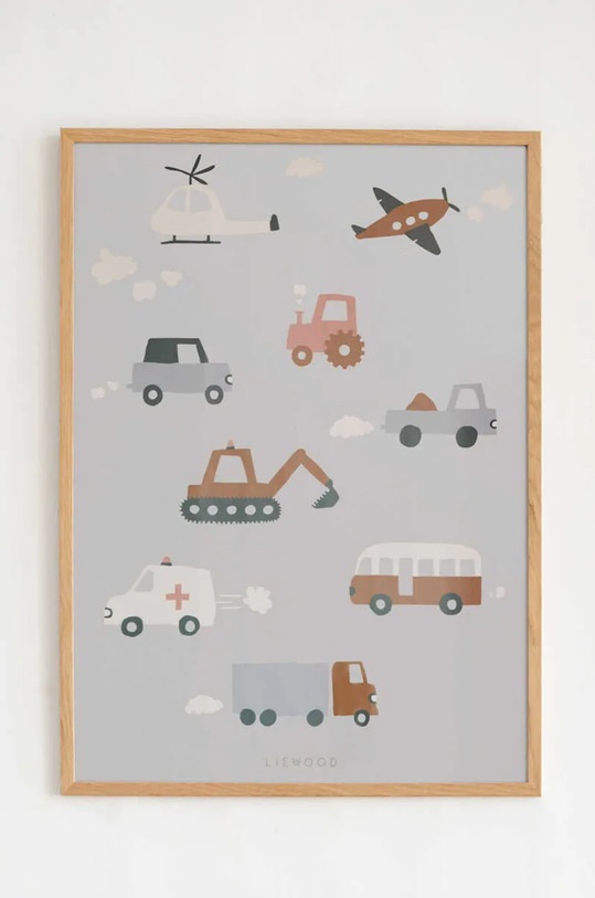 Хлопчик Плакат Liewood Beverly Poster LW17917 сірий