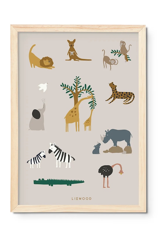 Плакат Liewood Beverly Poster барвистий LW17917