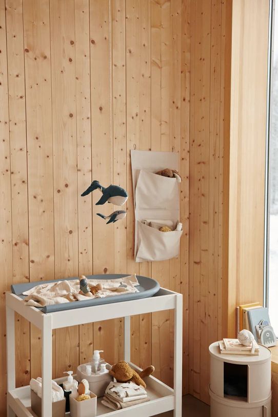 Kolotoč nad postieľku Liewood Levy Whale Mobile modrá LW18417