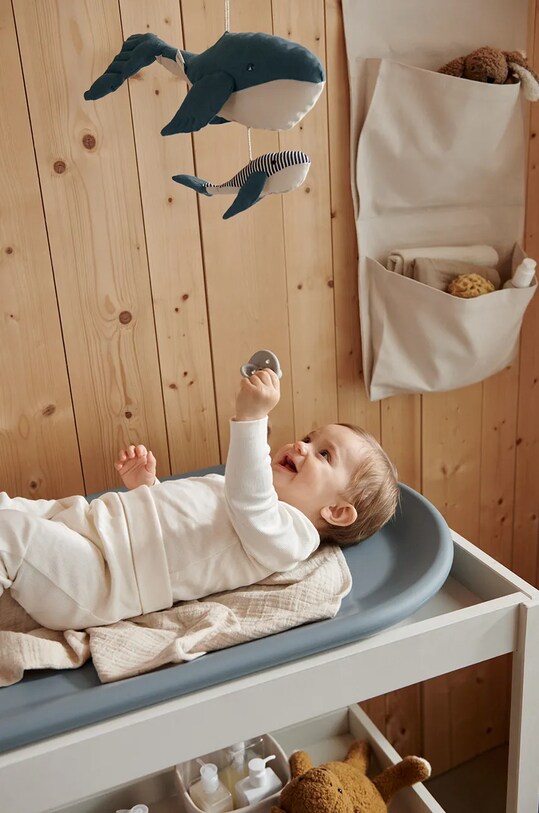 Kolotoč nad postieľku Liewood Levy Whale Mobile LW18417 modrá