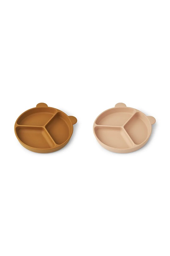 Σετ πιάτων Liewood Stacy Divider Suction Plate 2-Pack 2-pack 2-pack κίτρινο LW15122