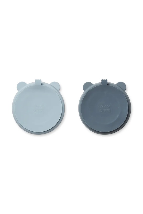 Sada talířů Liewood Stacy Divider Suction Plate 2-pack modrá LW15122