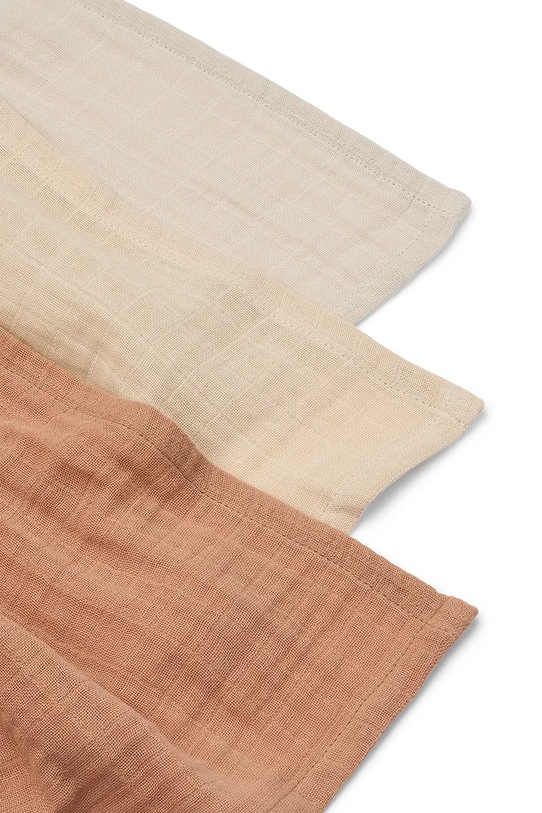 CHLAPEC Dětská utěrka Liewood Lewis Muslin Cloth 3-pack LW20209 béžová