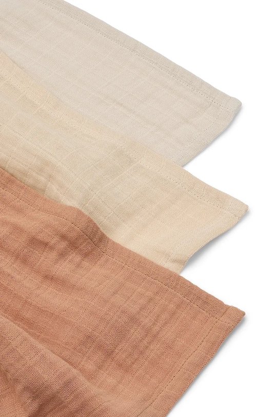 Хлопчик Серветка для немовлят Liewood Lewis Muslin Cloth 3-Pack 3-pack LW20209 бежевий