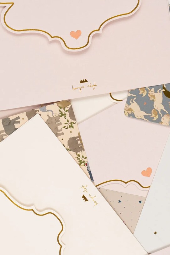 Konges Sløjd üdvözlőkártya GREETING CARDS FSC 6 db KS101380 bézs