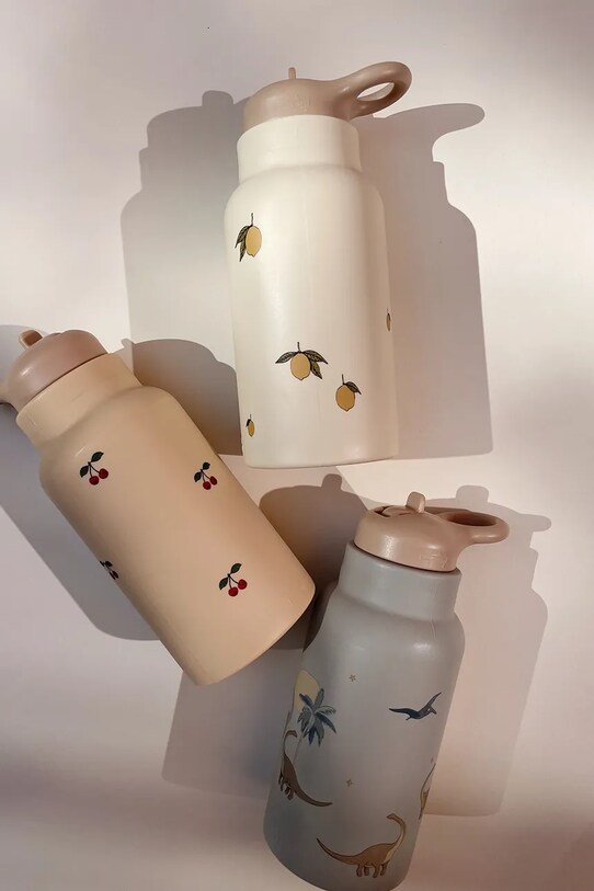 Konges Sløjd butelka dla dzieci SILICONE DRINKING BOTTLE beżowy KS3588