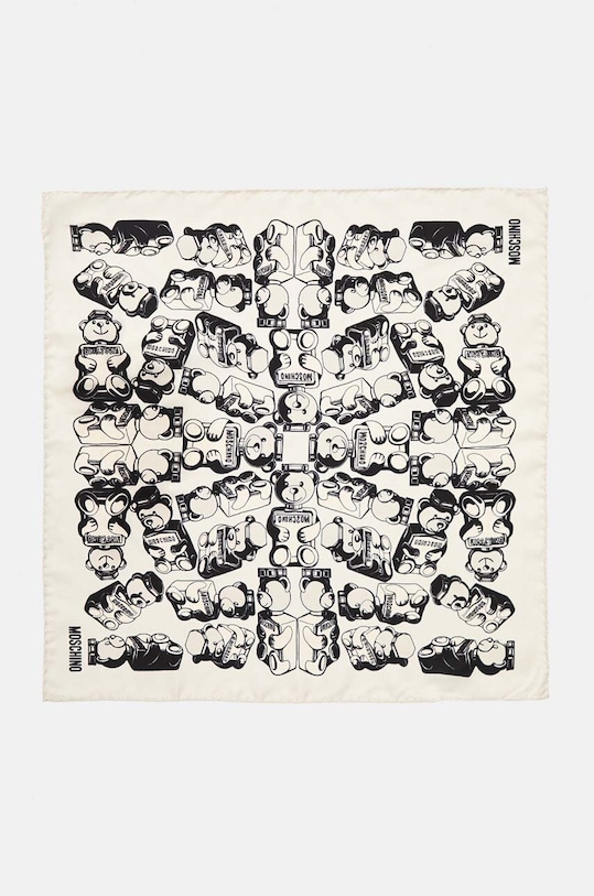 Moschino poszetka jedwabna beżowy M3101.3627