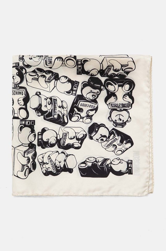 Moschino poszetka jedwabna M3101.3627 beżowy AW24