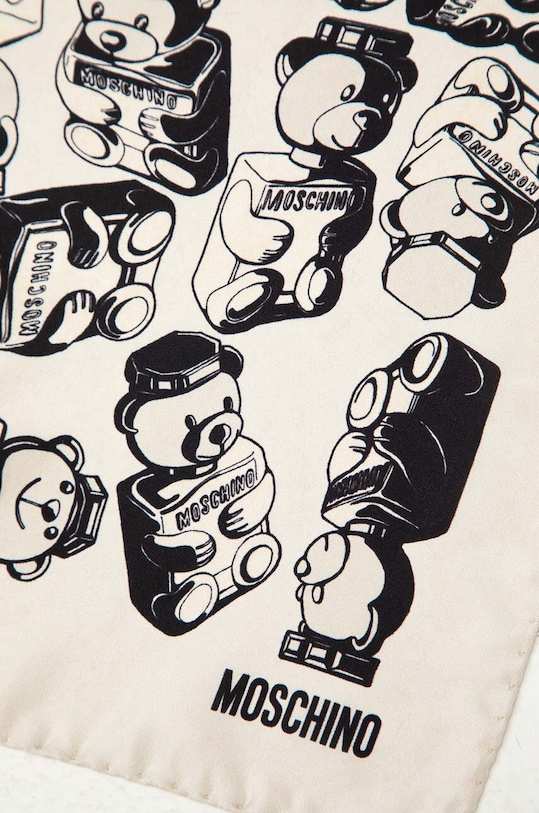 Akcesoria Moschino poszetka jedwabna M3101.3627 beżowy