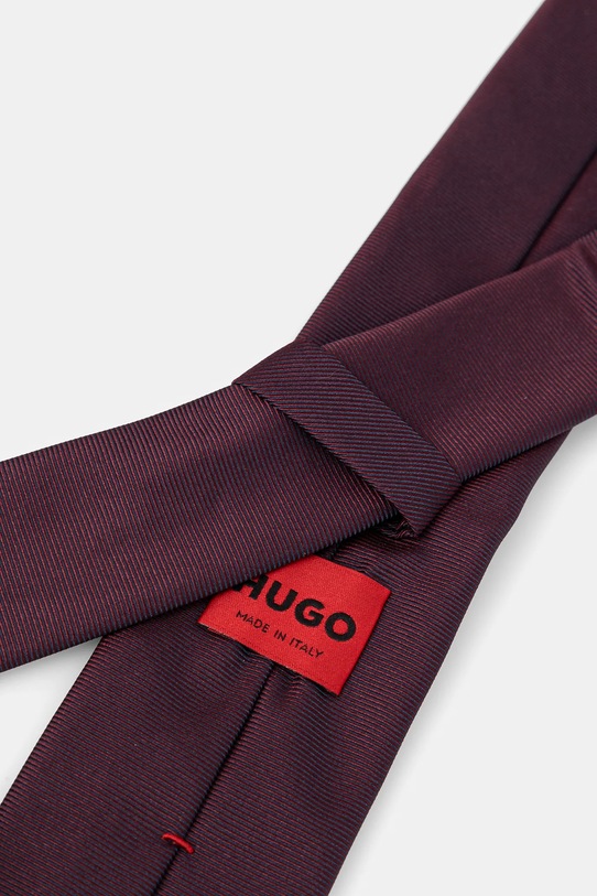 HUGO krawat jedwabny 50520644 fioletowy SS25