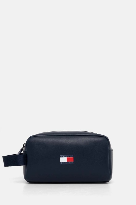 Δερμάτινη τσάντα καλλυντικών Tommy Jeans Planet friendly σκούρο μπλε AM0AM12439