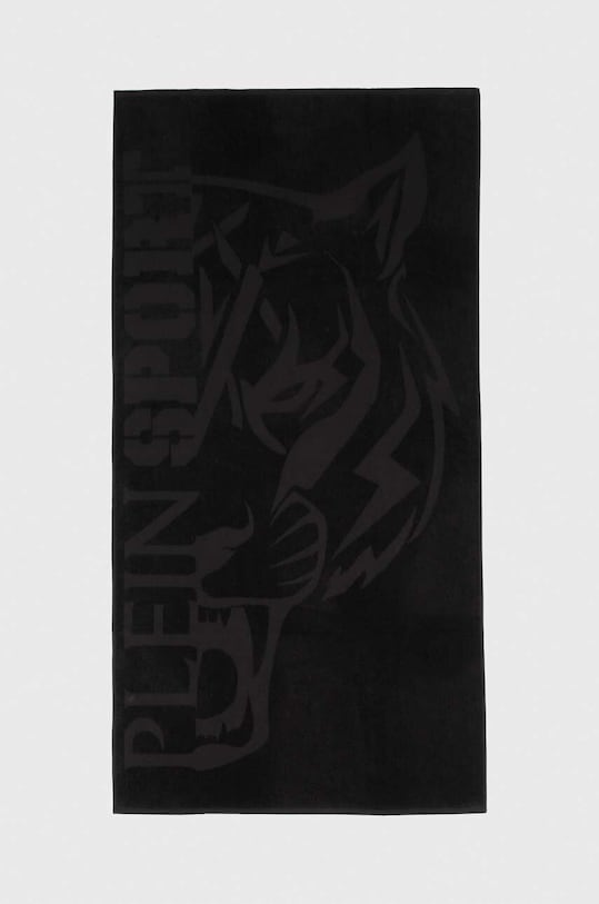 PLEIN SPORT prosop din bumbac 92 x 170 cm negru PS24TW02